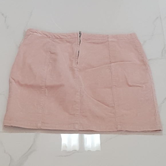 Forever 21 Pink Corduroy Mini Skirt Medium - Picture 3 of 5